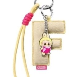 Labubu Pin For Love LETTER F Keychain
