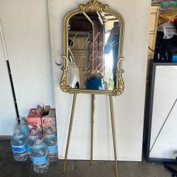 Wedding Welcome Mirror Stand Not Include 