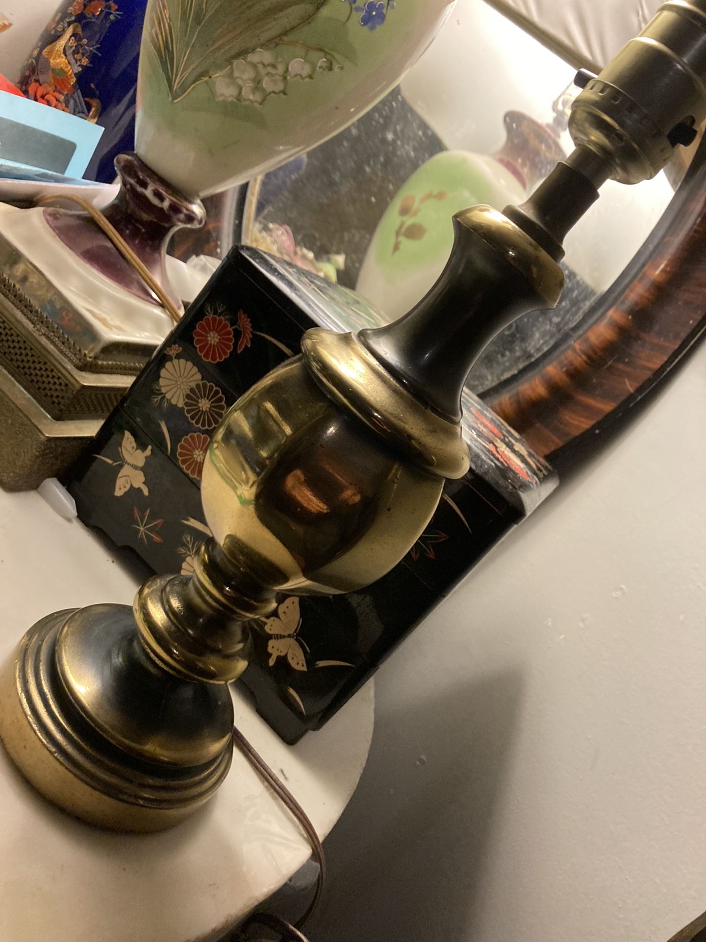 Small Mid Century Brass Lamp