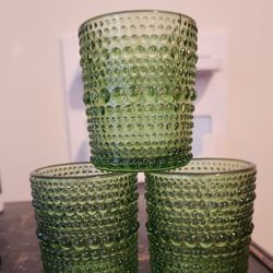 Green votive candle holders for tea candles, 24 count 