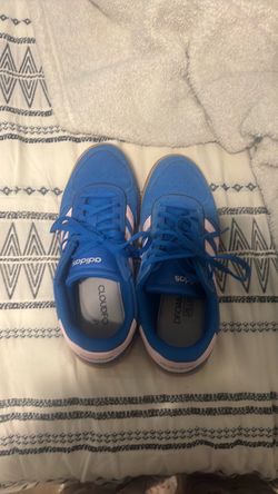 Blue adidas shoes