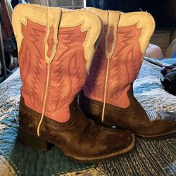 Ariat Leather Girls Cowboy Boots Size 13