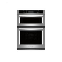 🔥NEW KitchenAid - 30" Single Electric Convection Wall Oven with Built-In Microwave - Stainless steel