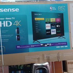 Save Money 💰.  85" Screen Led Smart 4k By Hisense Roku Tv. Endless Entertainment. 