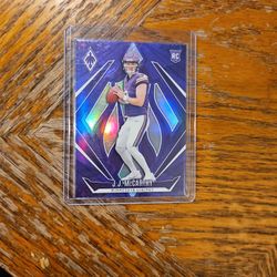 J.J. McCarthy Purple 2024 Panini Phoenix Football Card