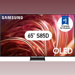 SAMSUNG 65-Inch Class OLED 4K S85D Series HDR Smart TV w/Dolby Atmos, Object Tracking Sound Lite, Contour Design, Motion Xcelerator, Real Depth Enhanc