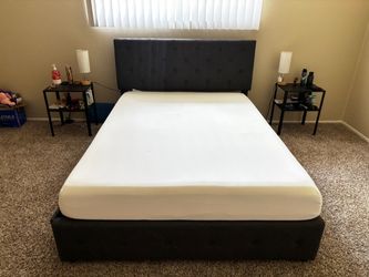 Full bed frame with storage and Mattress in great condition