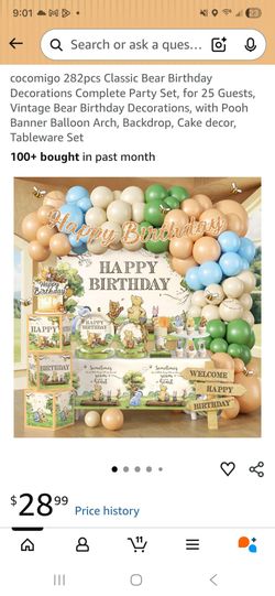 Winnie the Pooh birthday 282 piece set