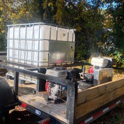 Trailer With Power Industrial Pressure Washer 