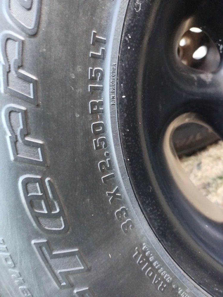 RIMS 33X12.50R15LT.....5 LUGS FIT FORD RANGER JEEP GRAND CHEROKEE 97