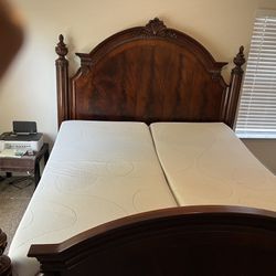 King Size Adjustable Foam Mattress And Base 