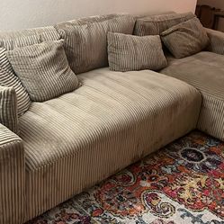 Microsuede couch for sale - under 2 years old!
