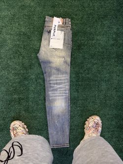 blue denim purple jeans size 34