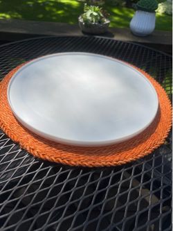 Classic white plastic Rubbermaid Lazy Susan turntable organizer