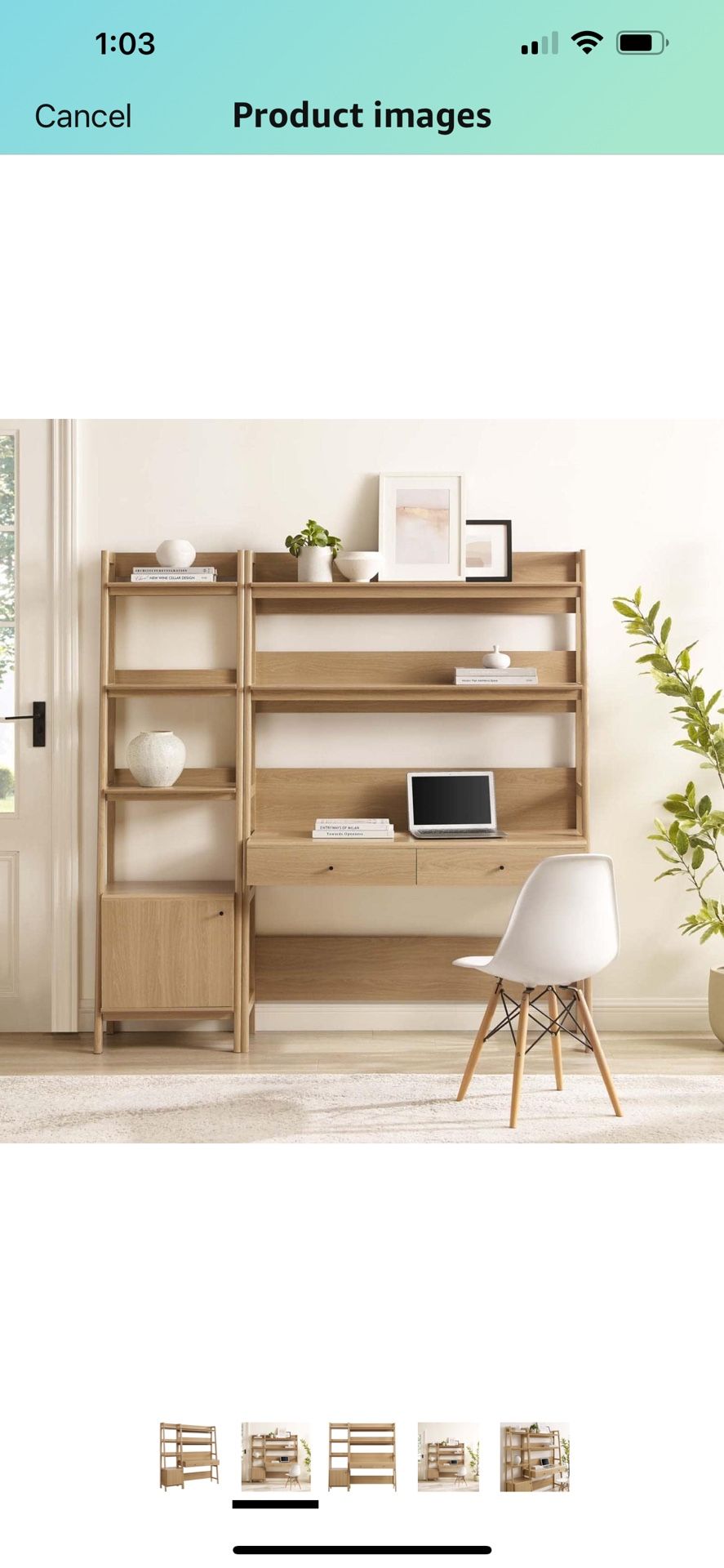 Like *NEW* Perfect Condition MCM Style Desk/shelving Unit/ Storage