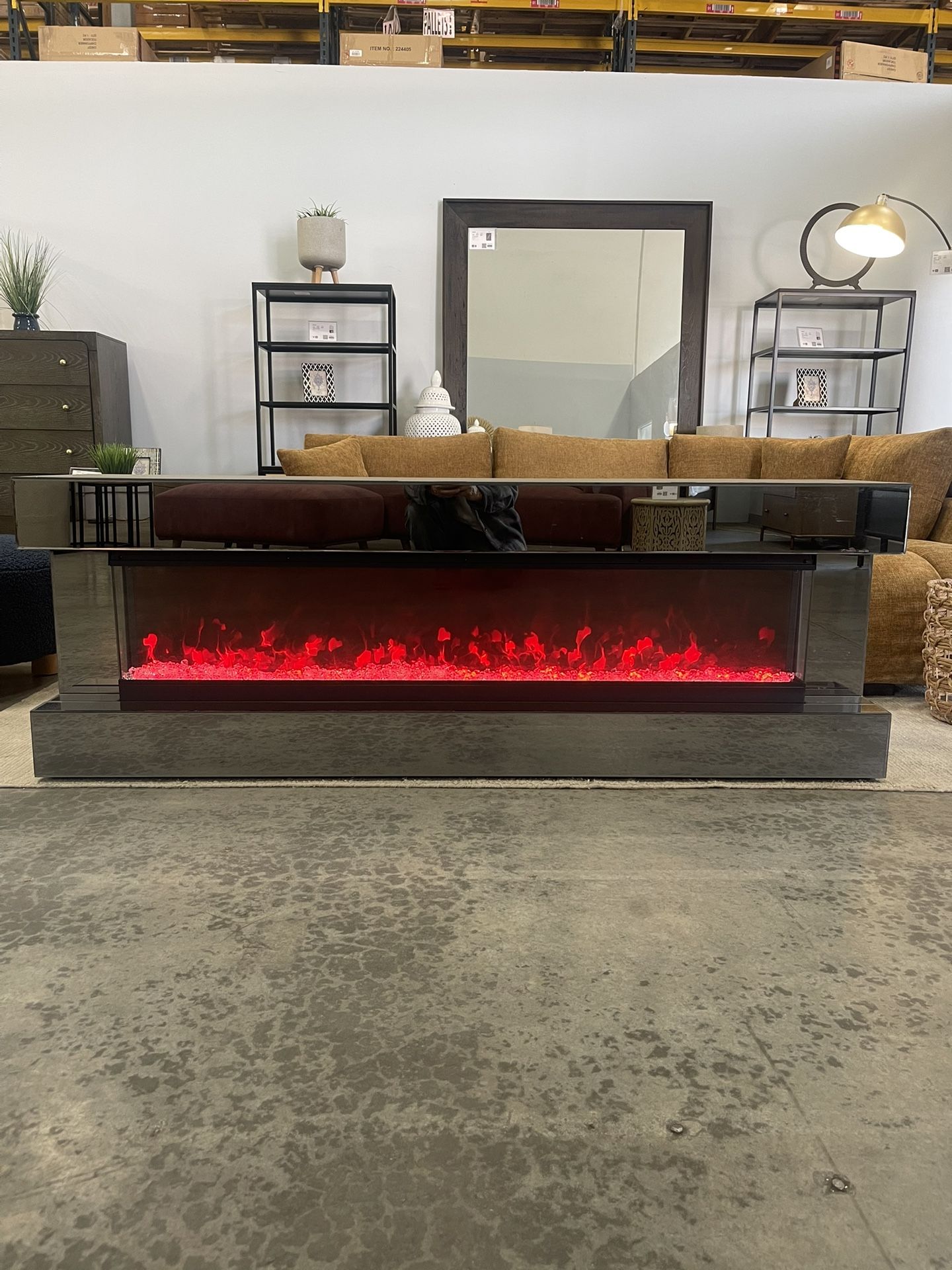 Fireplace Console With Bluetooth Speaker