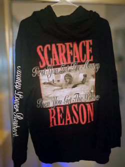 Scarface x Reason Exclusive Colab Hoodie Sweatshirt Size Large