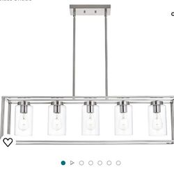 Chandeliers 5 Light Brush Nickel