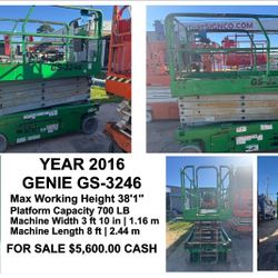 2016 Genie GS-3246 32' Electric Scissor Lift 