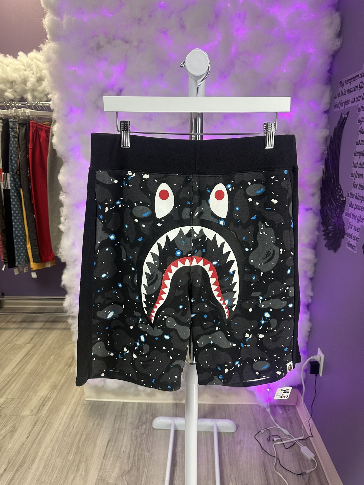 Bape Shorts Space Camo Black