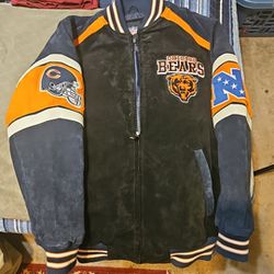 Chicago Bears Leather and Suade Coat 