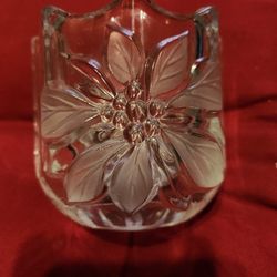 Heavy Flower Crystal Candle Holders Set