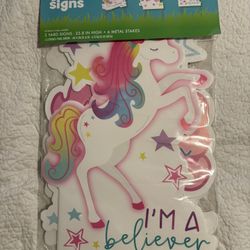 Unicorn Birthday Yard Signs