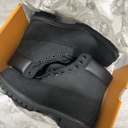 Timberland Men’s Black Waterproof Leather Lace-Up Ankle Boots US 10 M