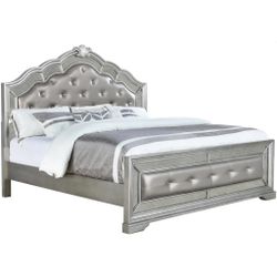Keaton Silver King Bed Frame