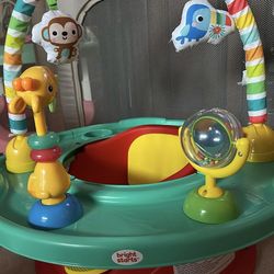 Bright Starts 3-in-1 SuperSeat Playful Paradise, Baby Activity Seat with Toys, Snacking Tray, Booster Seat, BPA Free Tray, Unisex, 6 Months +