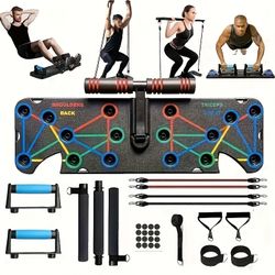 16-Hole Push-Up Board Fitness Set for Home Workouts, Designed for Training Chest, Abs, And Lats with Push-Up Supports