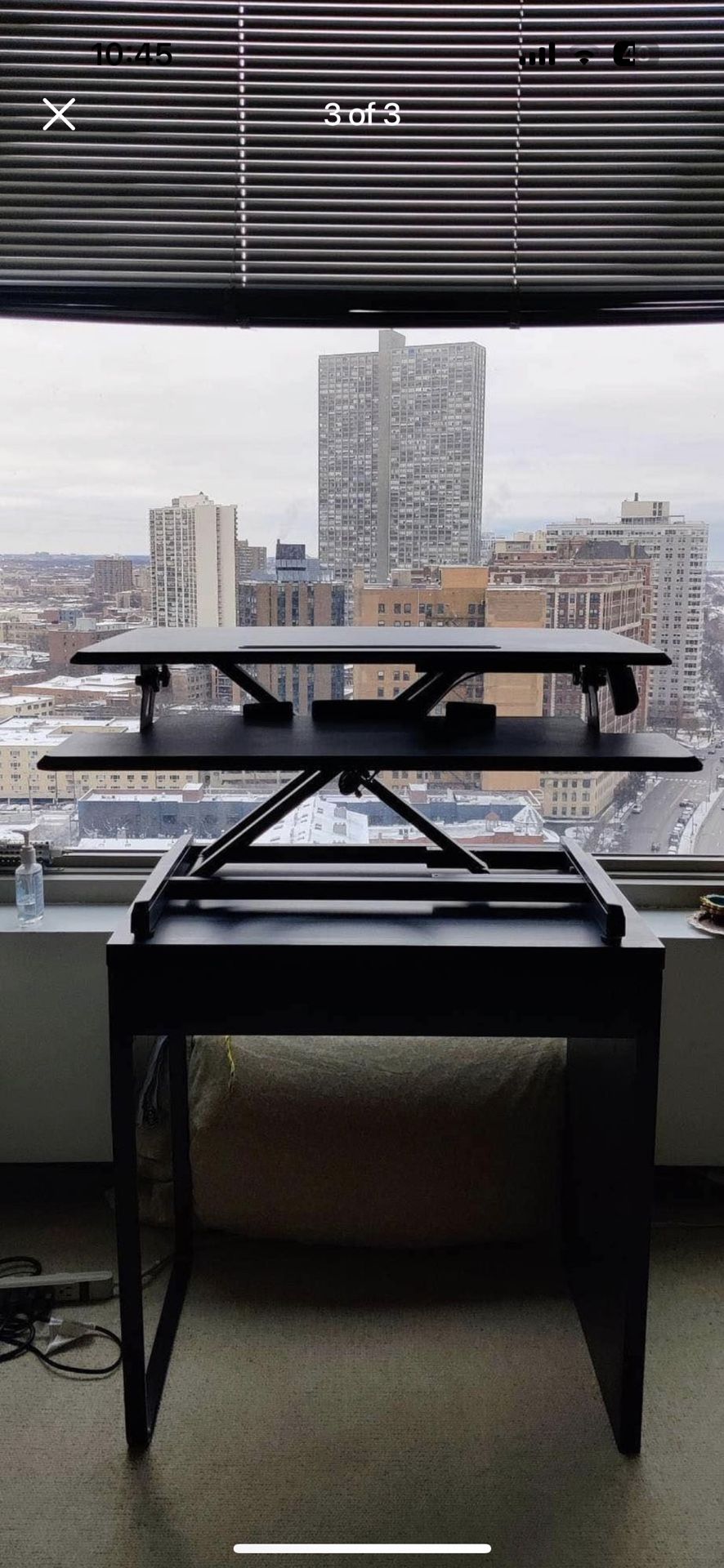 Ikea Desk + Costco desk riser for Sale in Chicago, IL OfferUp
