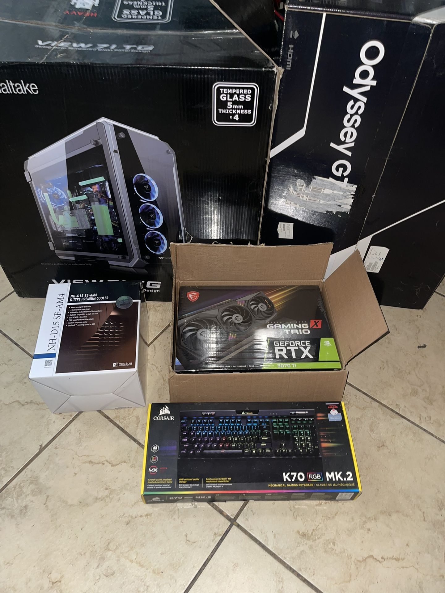 PC Pieces RTX, Tower, Keyboard, Fan And Others