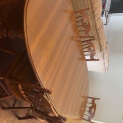 Solid Wood Dining Table + 6 Chairs