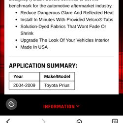 Dash Cover Toyota Prius  2004-2009