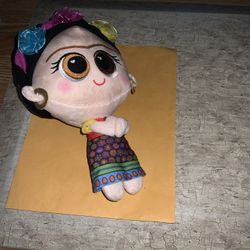 Fiesta Plushy Doll, Dressed In Colored Dress And Adorned With Earrings