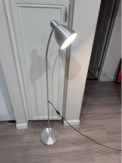 IKEA Brushed Silver Adjustable Gooseneck Floor Lamp