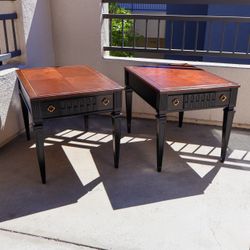 Refinished Vintage Bassett End Tables / Nightstands – Pair