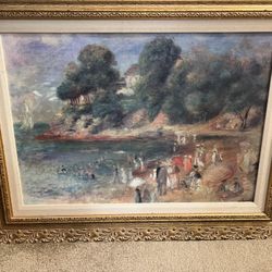 The Beach At  Panic By Renoir Art Work