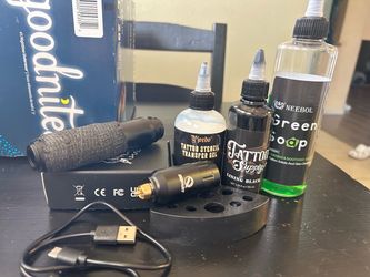 Tattoo Kit with Machine, Ink, and Supplies