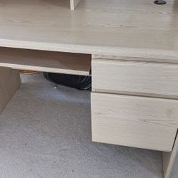 IKEA White Wood Pattern Desk 