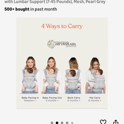 Ergobaby Omni Classic Baby Carrier – Pearl Grey (Mesh) Excellent Condition | Newborn to Toddler (7–45 lbs)