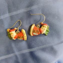Santa Clause Dangle / Drop Earrings 