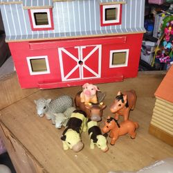 Melissa And Doug Wooden Barn With Animals Pictured Included