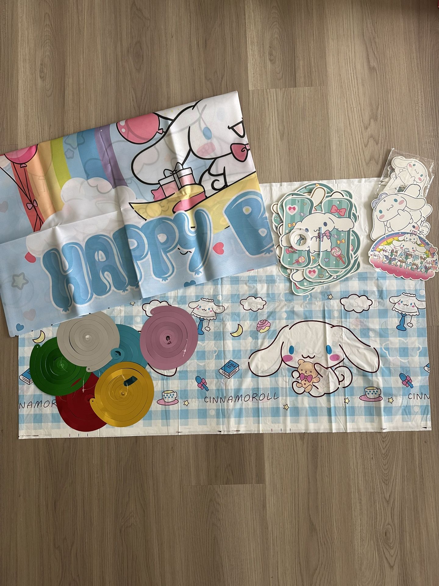 Cinnamon Roll Birthday Banner Sets
