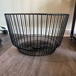 Decorative Black Wire Storage Bin