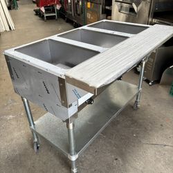 New 3 Well Gas Steam Table Hot Food Commercial Service Tabco On Wheels Hf3-NG NSF Stainless Steel Mexican Chinese It’s Available!!