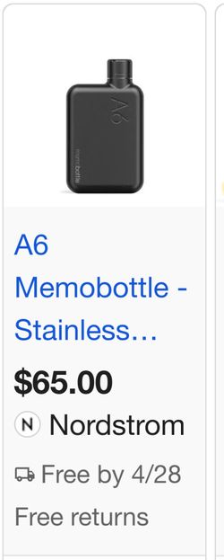 memobottle A6 Elegant FLAT Water Bottle