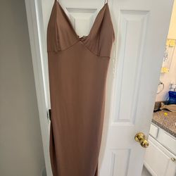 Brand new with tag brown long dress