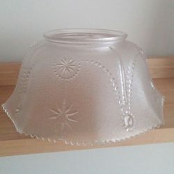 Older Unique Fluted Scalloped Edge Glass Shade 